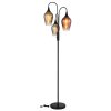 Globo lighting Lavus floor lamp black, 3-light sources