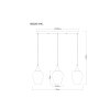 Globo lighting Lavus hanging light chrome, black, 3-light sources