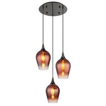 Globo lighting Lavus hanging light chrome, black, 3-light sources