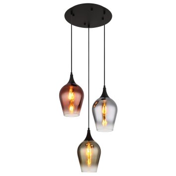 Globo lighting Lavus hanging light black, 3-light sources