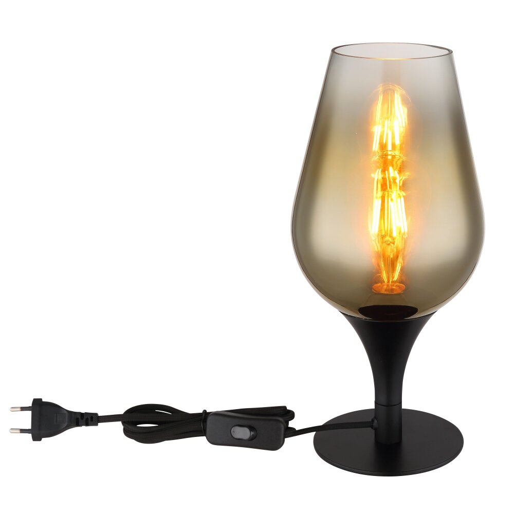 Globo lighting Lavus table lamp black, 1-light source