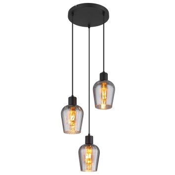 Globo lighting Ryan hanging light black, 3-light sources