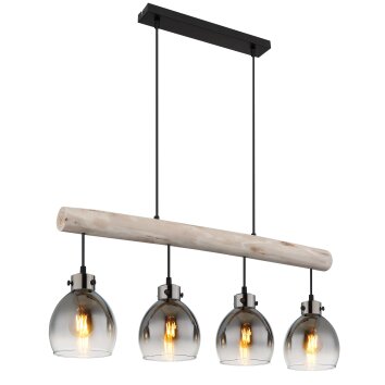 Globo lighting Ryan hanging light Ecru, black, 4-light sources