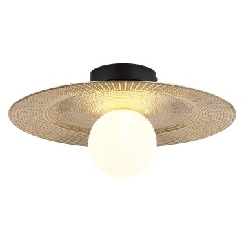 Globo lighting Riga ceiling light black, 1-light source