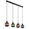 Globo lighting Zumba hanging light black, 4-light sources