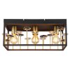 Globo lighting Lisbon ceiling light black, 3-light sources