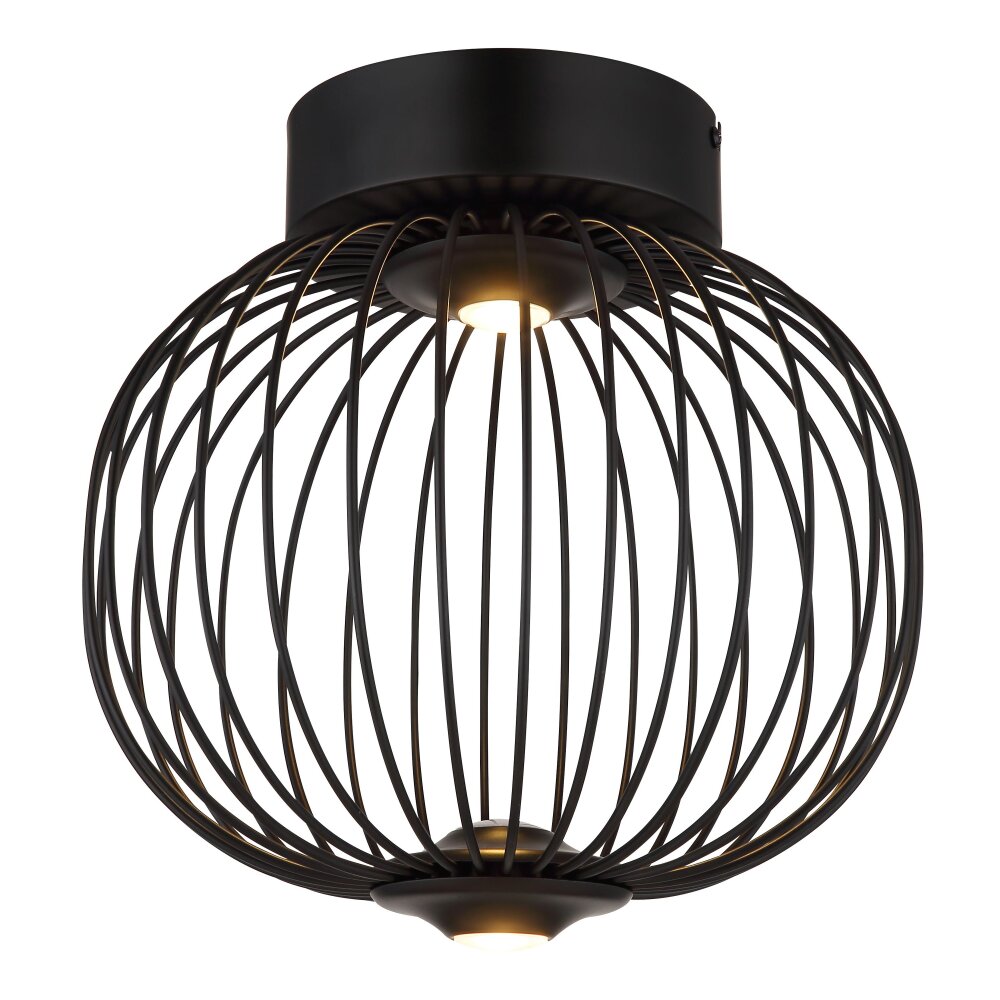 Globo lighting Galway ceiling light LED black, 1-light source