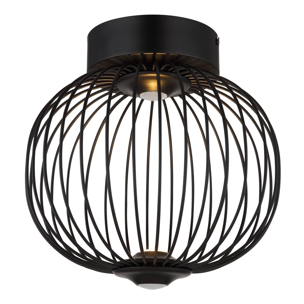 Globo lighting Galway ceiling light LED black, 1-light source
