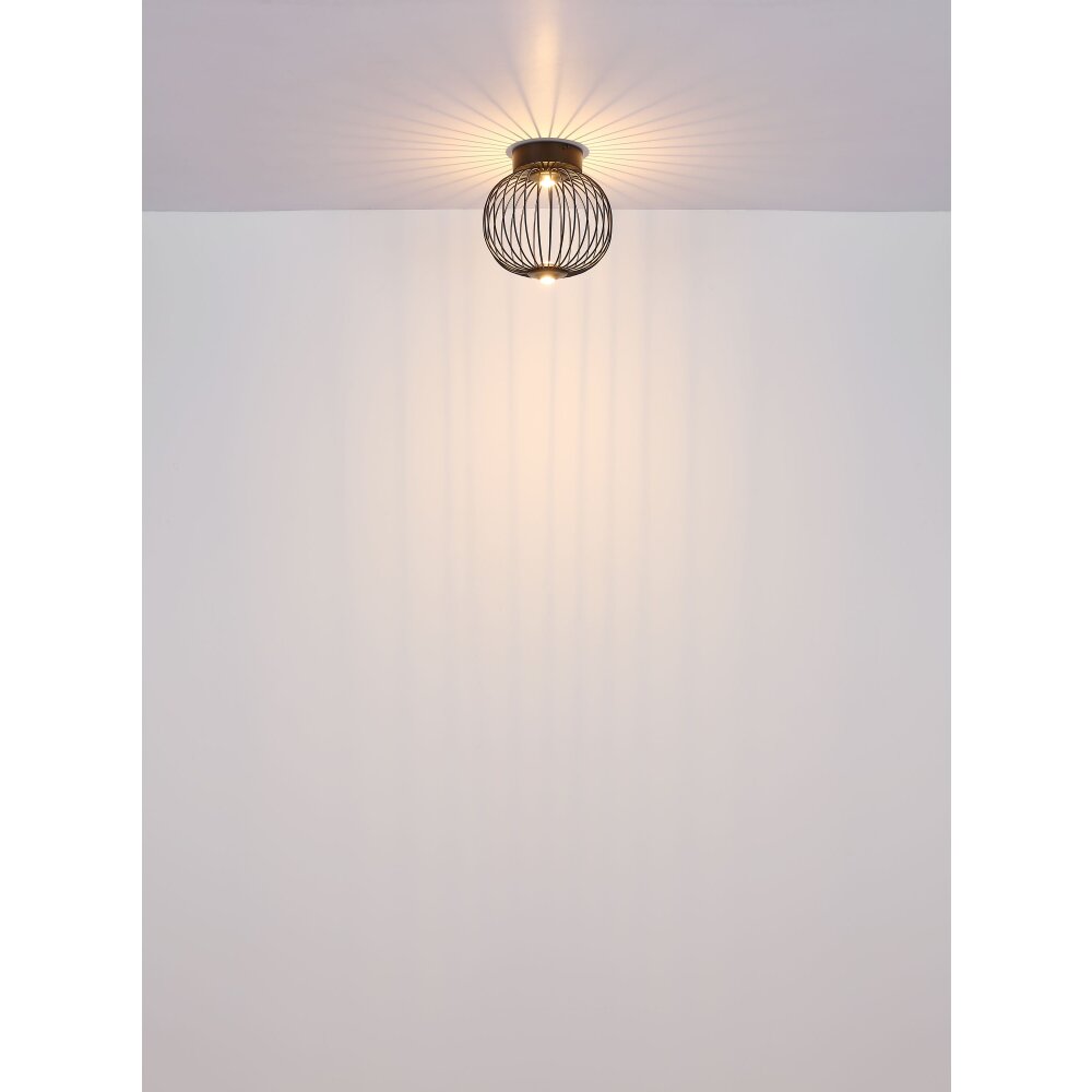 Globo lighting Galway ceiling light LED black, 1-light source