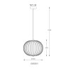 Globo lighting Galway hanging light LED matt nickel, 1-light source