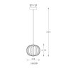 Globo lighting Galway hanging light LED matt nickel, 1-light source