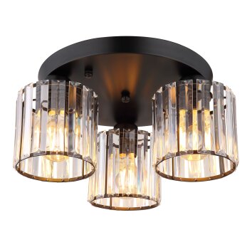 Globo lighting Jordana ceiling light black, 3-light sources