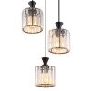 Globo lighting Jordana hanging light black, 3-light sources