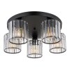 Globo lighting Jordana ceiling light black, 5-light sources