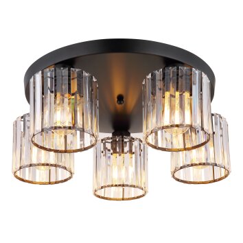 Globo lighting Jordana ceiling light black, 5-light sources