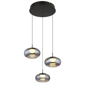 Globo lighting Quintara hanging light LED black, 1-light source