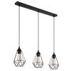 Globo lighting Zachary hanging light black, 3-light sources