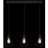 Globo lighting Zachary hanging light black, 3-light sources