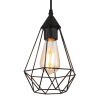 Globo lighting Zachary hanging light black, 1-light source