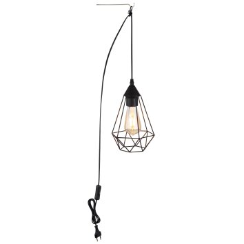 Globo lighting Zachary hanging light black, 1-light source