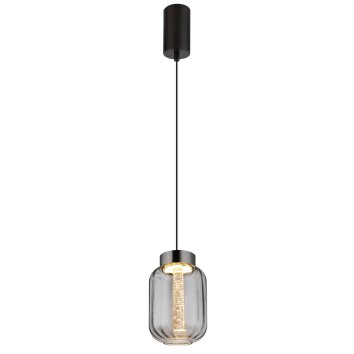 Globo lighting Fluoro hanging light LED black, 1-light source