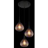 Globo lighting Olsen hanging light black, 3-light sources