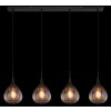 Globo lighting Olsen hanging light black, 4-light sources