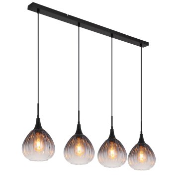 Globo lighting Olsen hanging light black, 4-light sources