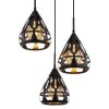 Globo lighting Hassan hanging light black, 3-light sources