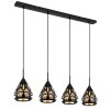 Globo lighting Hassan hanging light black, 4-light sources