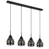 Globo lighting Hassan hanging light black, 4-light sources