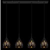 Globo lighting Hassan hanging light black, 4-light sources