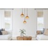 Globo lighting Marinella hanging light black, 3-light sources