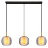 Globo lighting Lampigna hanging light brass, black, 3-light sources