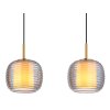 Globo lighting Lampigna hanging light brass, black, 3-light sources