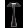 Globo lighting Ambra table lamp LED chrome, smoke coloured, black, 1-light source