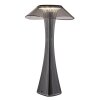 Globo lighting Ambra table lamp LED chrome, smoke coloured, black, 1-light source