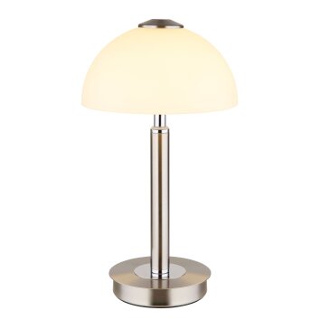 Globo lighting Uldin table lamp LED chrome, matt nickel, 1-light source