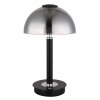 Globo lighting Uldin table lamp LED chrome, black, 1-light source