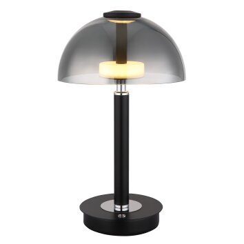 Globo lighting Uldin table lamp LED chrome, black, 1-light source