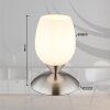 Globo lighting Kuwaita table lamp matt nickel, 1-light source