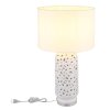 Globo lighting Sebastian table lamp transparent, clear, white, 1-light source