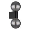 Globo lighting Ander wall light black, 2-light sources