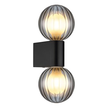 Globo lighting Ander wall light black, 2-light sources