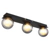 Globo lighting Ander ceiling light black, 3-light sources