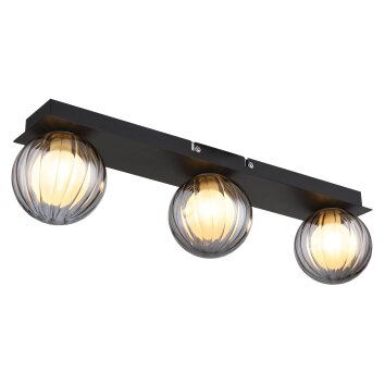 Globo lighting Ander ceiling light black, 3-light sources