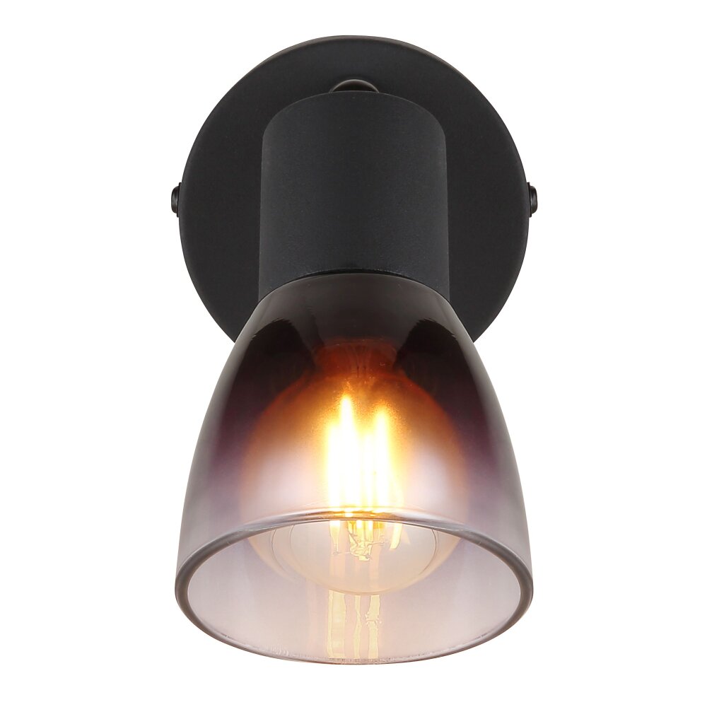 Globo lighting Satella ceiling light, ceiling spotlight, wall light, wall spotlight black, 1-light source