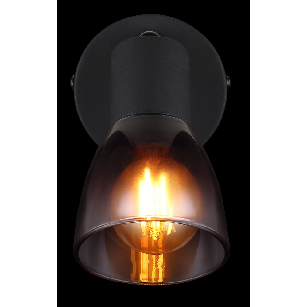 Globo lighting Satella ceiling light, ceiling spotlight, wall light, wall spotlight black, 1-light source
