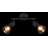 Globo lighting Satella ceiling light, ceiling spotlight, wall light, wall spotlight black, 2-light sources