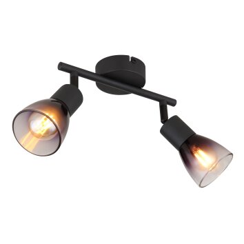 Globo lighting Satella ceiling light, ceiling spotlight, wall light, wall spotlight black, 2-light sources